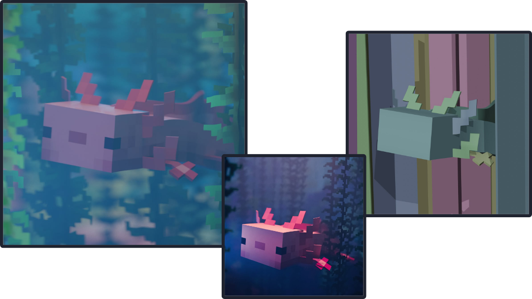 Minecraft Axolotl Blender Render